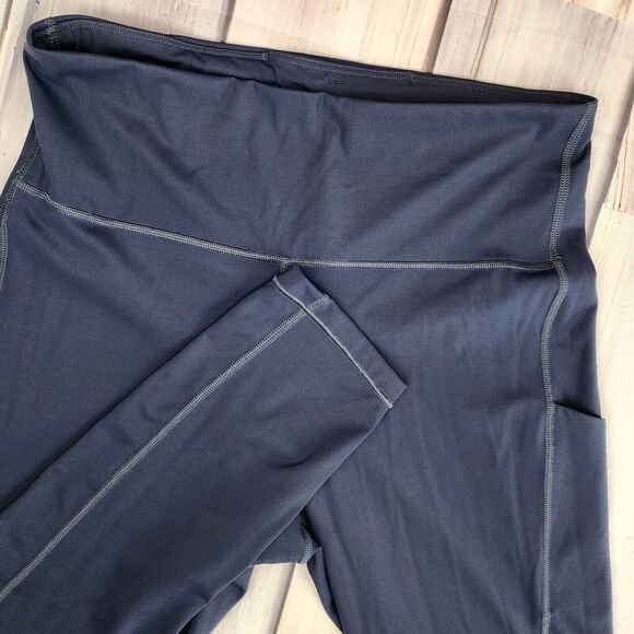 Athleta 1X Ultimate Stash Pocket 7/8 Tight‎ Leggings Navy Solid EUC - Picture 1 of 11